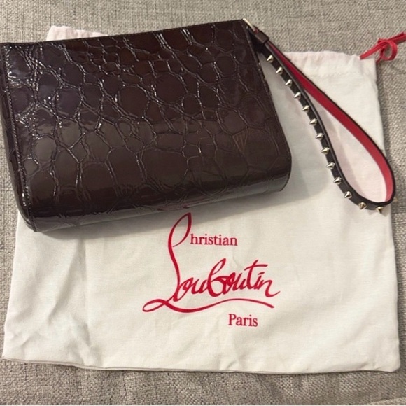 Christian Louboutin Handbags - NWOT Christian Louboutin Crocodile Embossed Wristlet